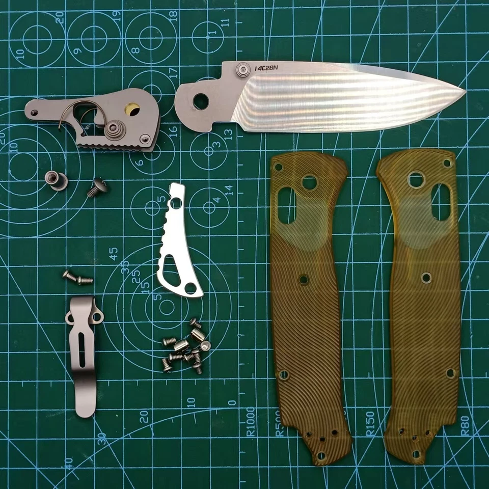 1 Juego de básculas de mango ULTEM PEI + Hoja 9Cr18MoV para cuchillos Benchmade Bugout 535 Foto 2 de 4