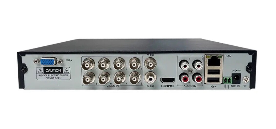 Qsee 5MP 2TB Wired DVR System with 8 Analog Bullet Cameras