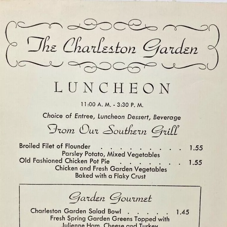 Co menu charleston online