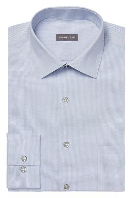 Van Heusen Men's Dress Shirt Regular Fit Stain Shield Stretch, Blue Silver, | eBay Van Heusen Men's Dress Shirt Regular Fit Stain Shield Stretch, Blue Silver, | eBay