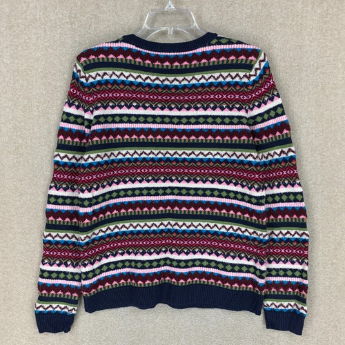 Talbots Womens Sweater S Rhinestone Fair Isle Wool Blend Pullover Knit Relaxed - Picture 6 of 10