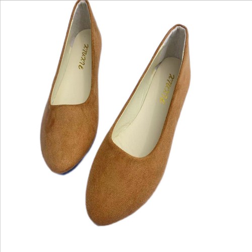 Womens Flat Slip On Dolly Bridal Shoes Pumps Suede Ballet Ballerina Sandals Size - Picture 76 of 219