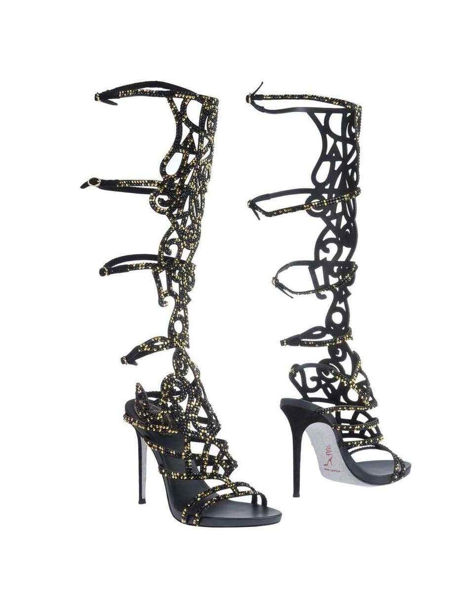 最終値下げです♪ RENE CAOVILLA ミュール サイズ 36 Jeweled Caterina Peach Sandal With Multicolor Crystals 40