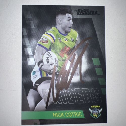 Nick Cotric Signed 2019 Traders Parallel NRL card Canberra Raiders - Picture 1 of 1