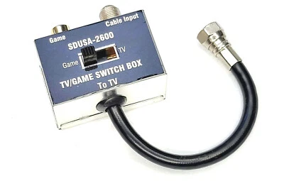 SURPLUS DEAL USA New Switch Box Adapter for Atari 2600 Modern Hookups Video Game RF TV 75ohm Coax