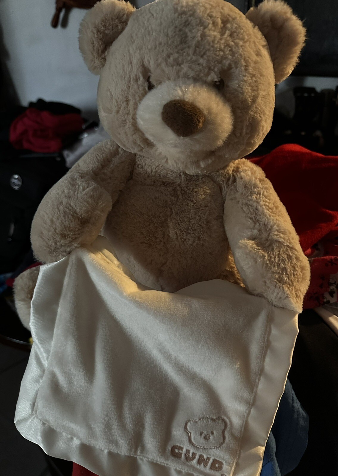 GUND Peek-A-Boo Teddy Bear Animated Stuffed Animal Plush 11.5 in -