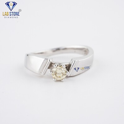 Women's Round Cut Lab Grown Diamond Ring In 925 Silver 0.26ct TDW