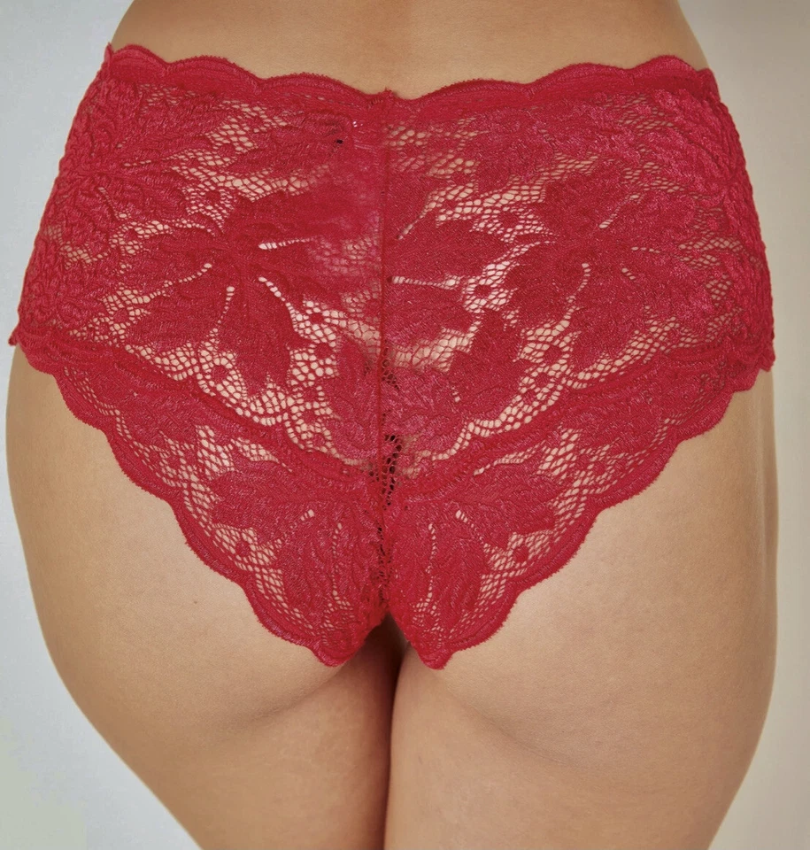 Pantalón Corto COSABELLA Ballet Encaje Rojo Místico Cheeky Boyshort Panty NUEVO Para Mujer Talla L Foto 2 de 4