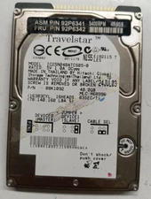 Hitachi Travelstar 40gb IC25N040ATCS05 320 36H6570 01 Disque Dur 2,5 Ide Pata