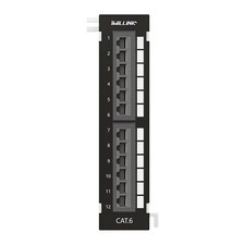 12port Mini Vertical Cat6 Patch Panel 10gbps Network Panel With Wall Mount 89d B