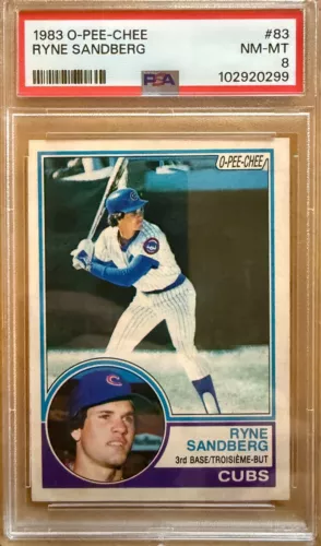 1983 o-pee-chee ryne sandberg psa 8