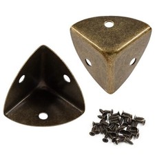 12 Pack 1x1 Inch Furniture Corner Protector Triangle Edge Metal Corner Guard