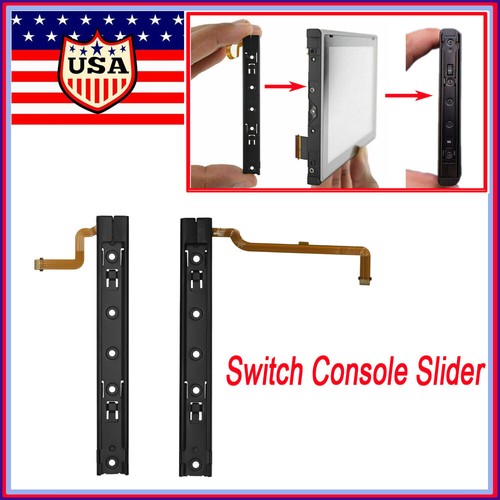 Left & Right Slider Sliding Rail With Flex Cable For Nintendo Switch Console - Picture 2 of 5