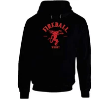 Fireball Cinnamon Whiskey Logo Label Drinking Hoodie