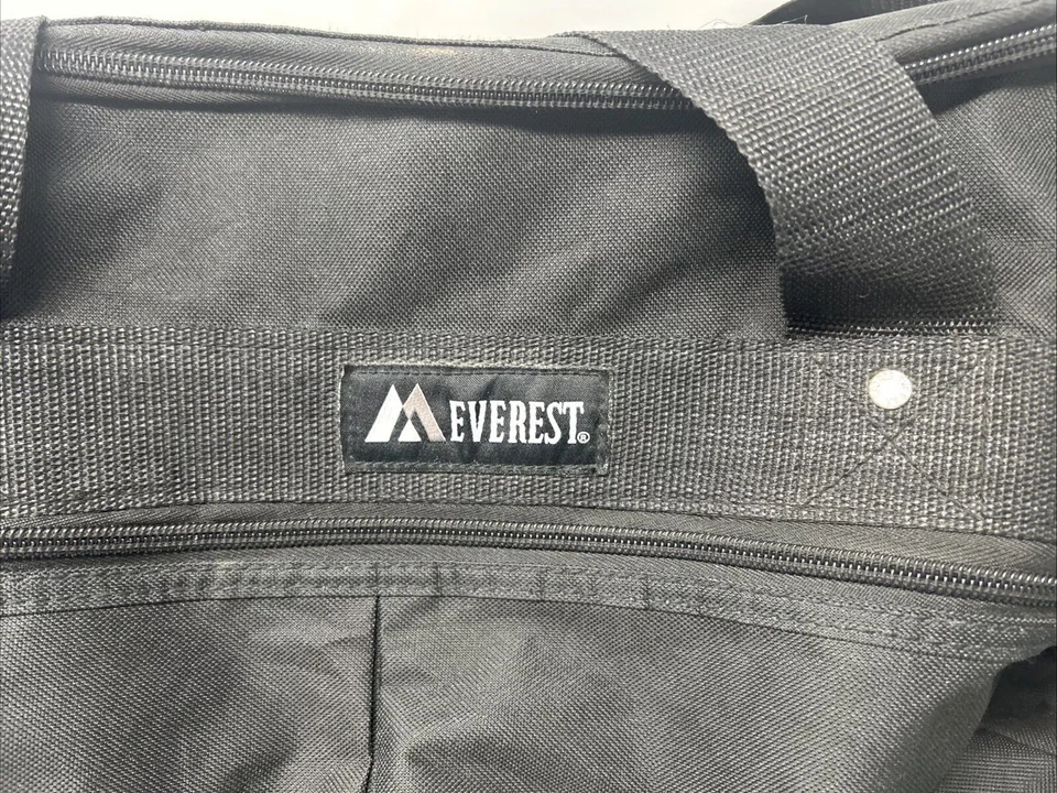 Bolsa de equipaje Everest clásica extra grande negra bolsillos cremalleras bolsa de malla Foto 4 de 4
