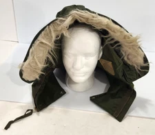 US Military Extreme Cold Weather Impermeable Shore Parka Hood Size Medium Navy