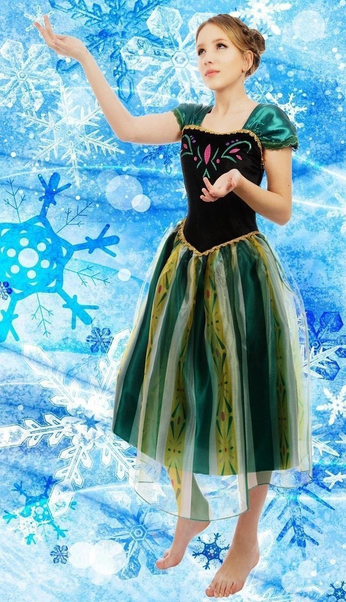 Adulte Femmes la Reine des Neiges Anna Déguisement Cosplay Fête