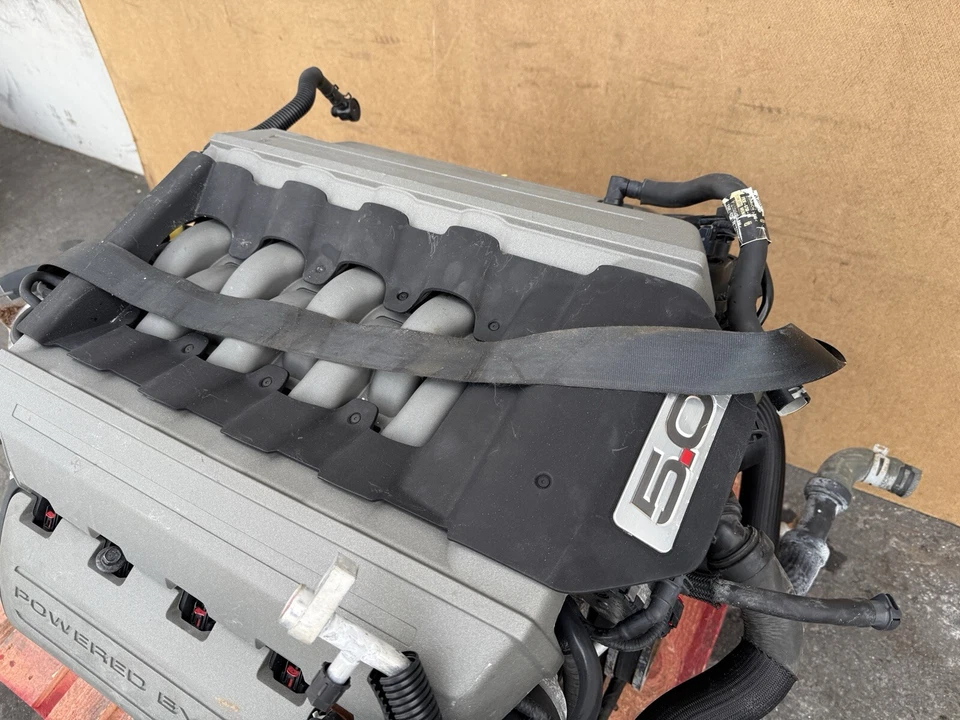 FORD MUSTANG GT 15-17 MOTOR FABRICANTE DE EQUIPAMENTO ORIGINAL COM TROCA AUTOMÁTICA DE TRANSMISSÃO ASSY 5.0L V8 62K - Imagem 3 de 4