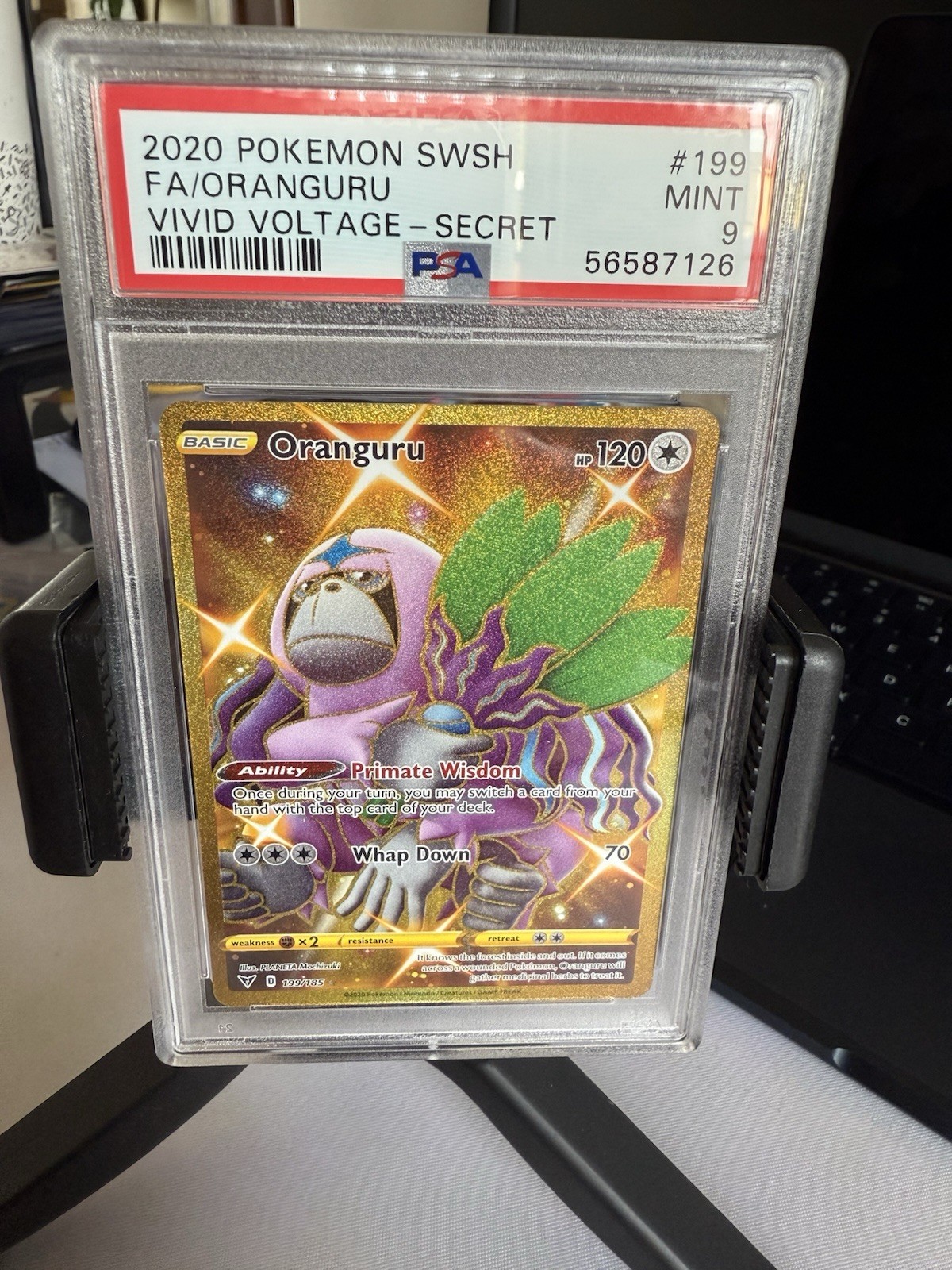 Pokemon Vivid Voltage Oranguru 199/185 Secret Rare Holo Full Art PSA 9
