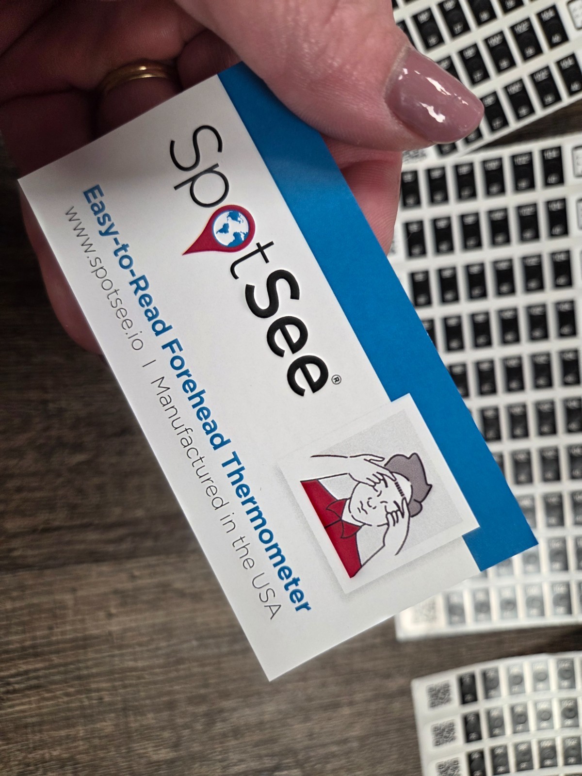 Spotsee Forehead Thermometer Temperature Strip School Nurse Fever 100 Pack