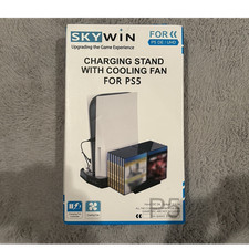 PS5 Charging Stand w/ Cooling Fan, Wired USB, Black, SKYWIN