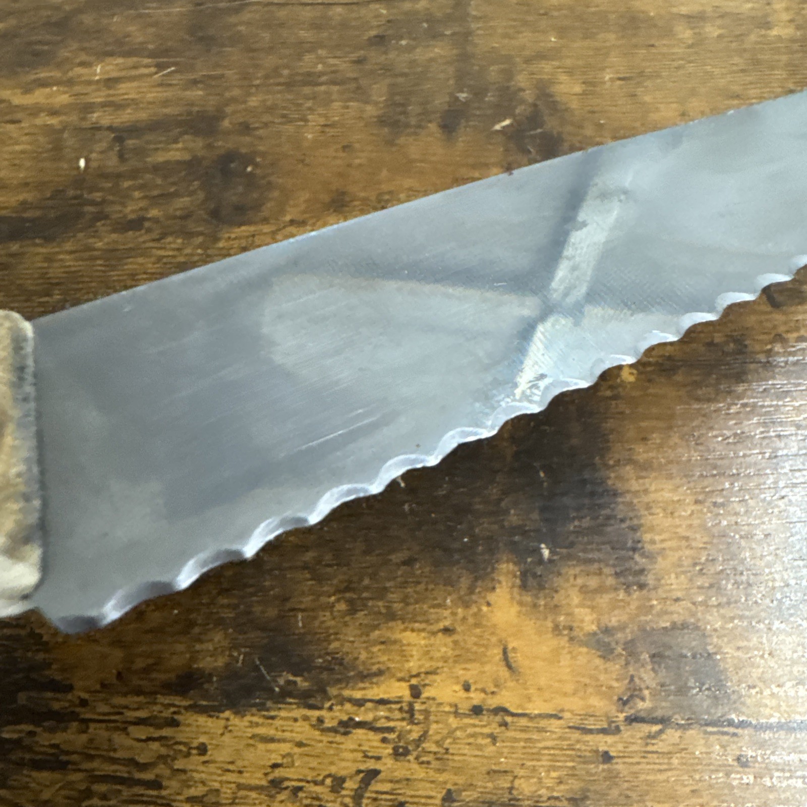 Vintage R.H. Forschner Victorinox Serrated Blade Meat  Knife 6.5” Wood Handle