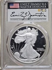 2022 W $1 Proof Silver American Eagle PCGS PR70 DCAM Emily Damstra Advanced Rele