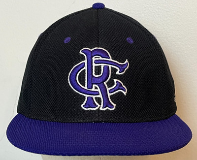 Adidas Colorado CR Hat Cap Black Purple Fitted Stretch baseball