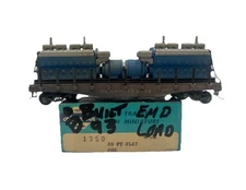 Ho Scale Rolling Stock Athearn 1350 Pennsylvania Flat Car With EMD Load