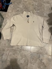 Vintage 90s Polo Ralph Lauren Men  s 1/4 Zip Sweater Cotton Preppy SZ M