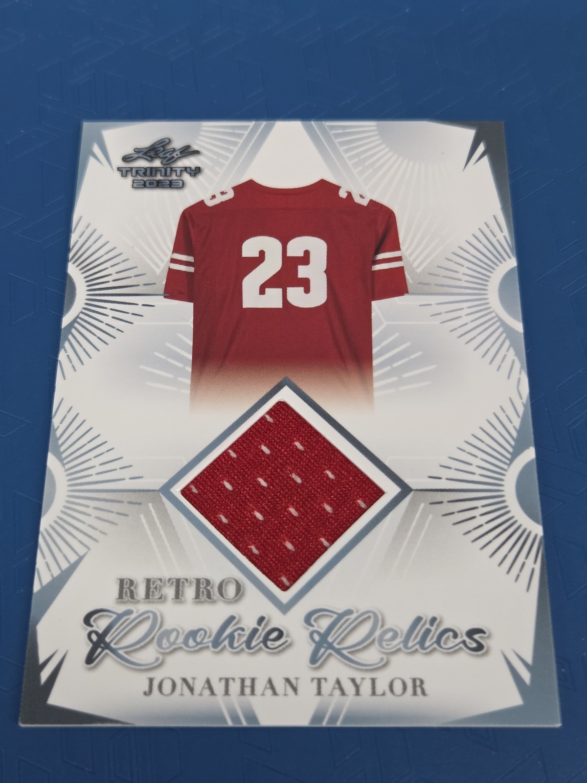 2023 Leaf Trinity Retro Rookie Relics #RRR-7 Jonathan Taylor FOOTBALL Card r