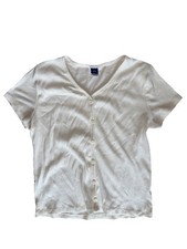 Old Navy Ivory Button Down Shirt Kids Girls XL 14-16
