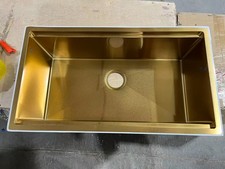 32 Inch Gold Undermount Workstation Stainless Steel Single Bowl Kitchen Sink