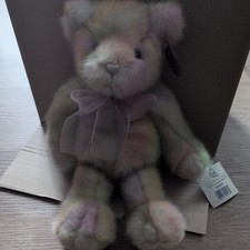 HTF First  Main Sorbet Pastel Rainbow Color Block Bear W/ Lace Paws  1624 Soft