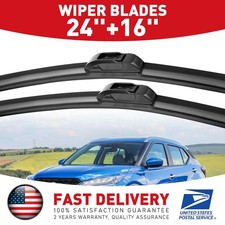 Set 2416 Bracketless Oem Windshield Wiper Blades For 2005-2009 Kia Spectra Set 2416 Bracketless Oem Windshield Wiper Blades For 2005-2009 Kia Spectra