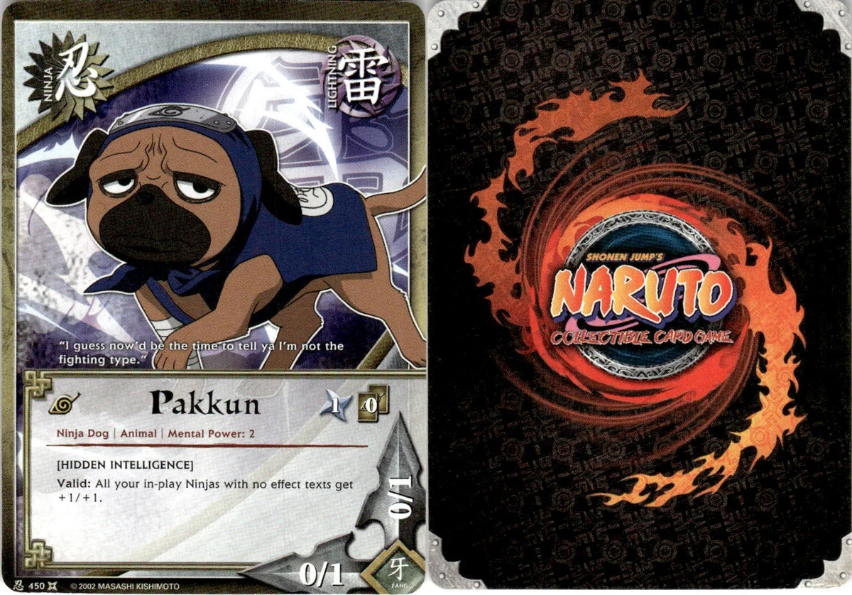 Naruto CCG Bandai Common Individual Collectible Card Game Cards