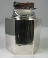 STERLING SILVER WEIGHTED  350 gm Table Top Desk Lighter  by FISHER - 2548