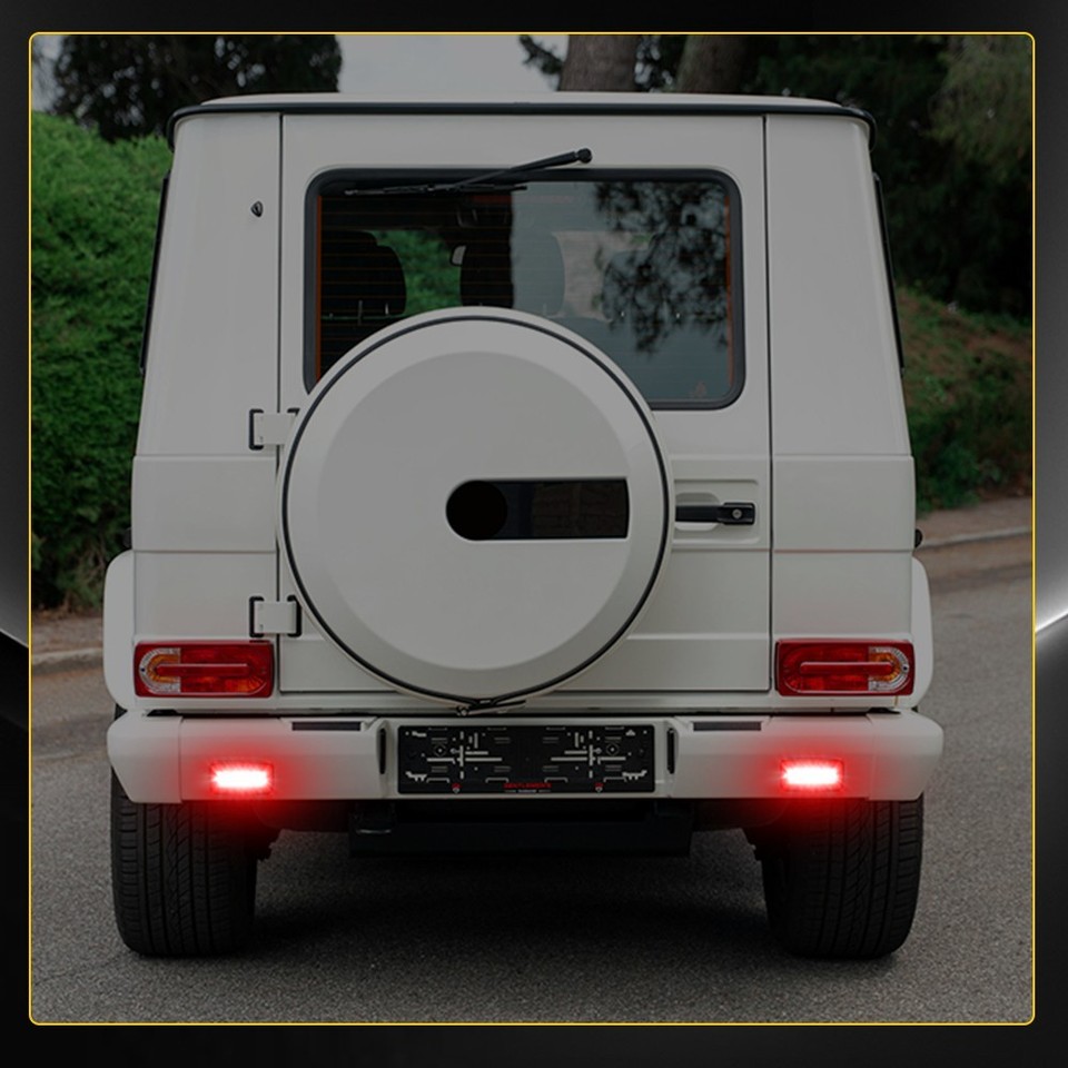2PCS For 1986 1987-2018 Mercedes G-Class Smoked LED Rear Fog Reverse ...