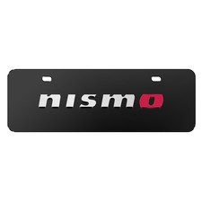 Nissan Nismo 3d European Look Half-size Black Stainless Steel License Plate