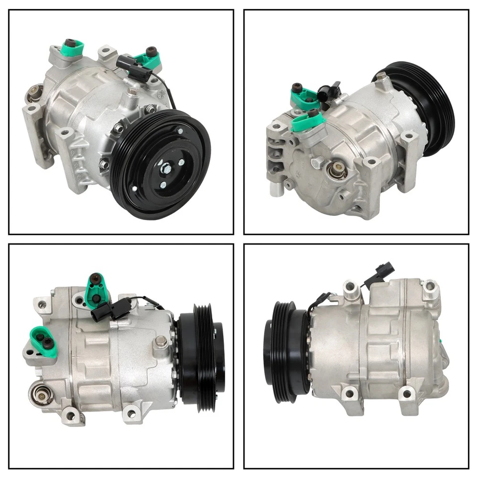 AC A/C Compressor 10361991 1010925 For 2006 2007 2008 2009 Hyundai Accent 1.6L Foto 3 de 4