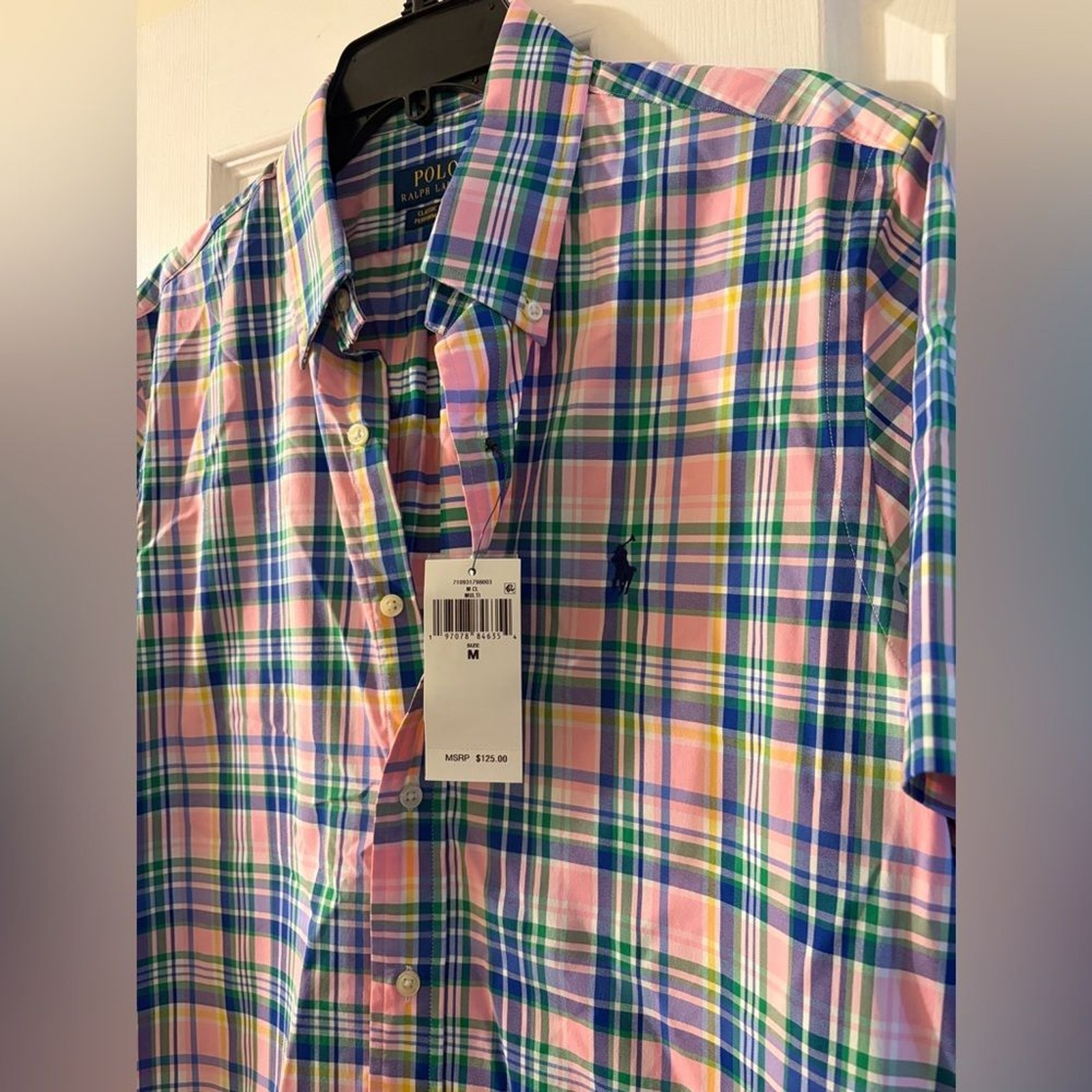 Polo Ralph Lauren Classic Fit Performance Plaid Button Down Shirt Men’s M NWT thumbnail 3