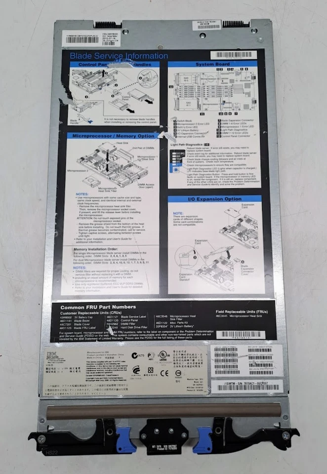 IBM 8853G6U HS21 Blade Server CPU 62097B1 RAM X4 8GB - Image 3 of 4