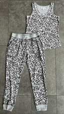 Live Love Lounge Karen Neuburger Pajama PJ Set sz M Pants  Tank SOFT EUC 