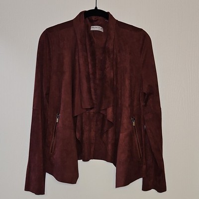 Bagatelle Collection Brown Open Front Jacket Long Sleeve L Zipped Pockets