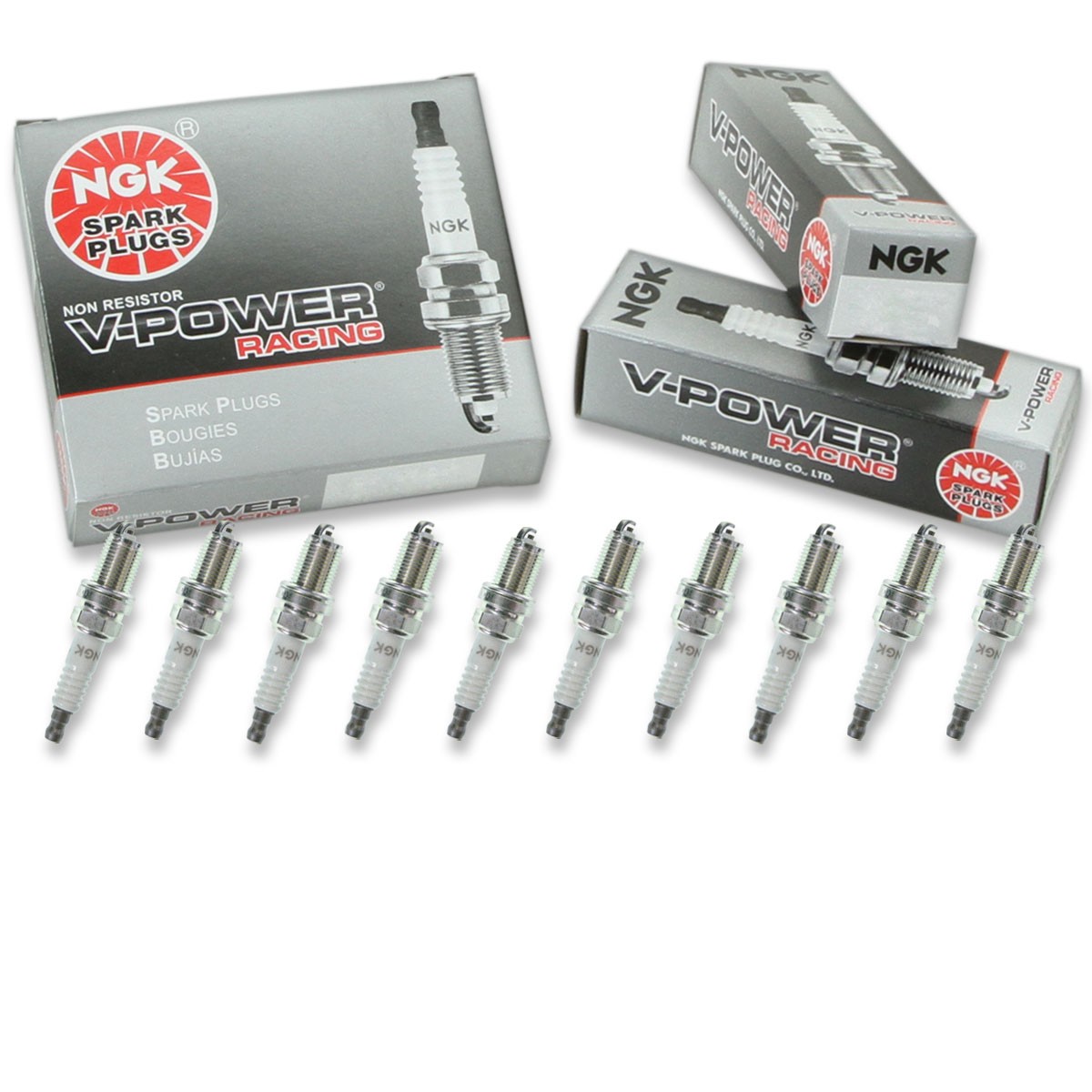 10 pc NGK 7405 R5672A-9 V-Power Racing Spark Plugs for W2D C59YC C59Y C59HCX xr