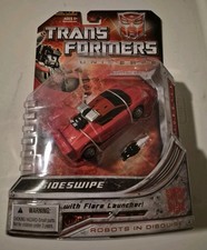 NEW 2008 TRANSFORMERS UNIVERSE AUTOBOT SIDESWIPE w FLARE LAUNCHER CLASSIC SERIES