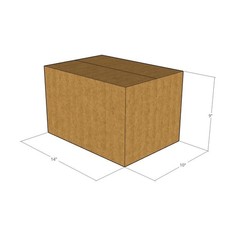 125 14x10x9 Kraft Brown Corrugated Shipping Boxes 32 ECT Single-Wall New
