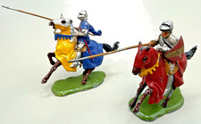 Vintage Britains Ltd Lead Knights Jousting Horses Made in England Lot 2 Metal