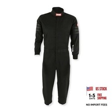 Racing Driver Fire Suit One Piece Single Layer SFI 3.2A/ Junior XX-Large Black