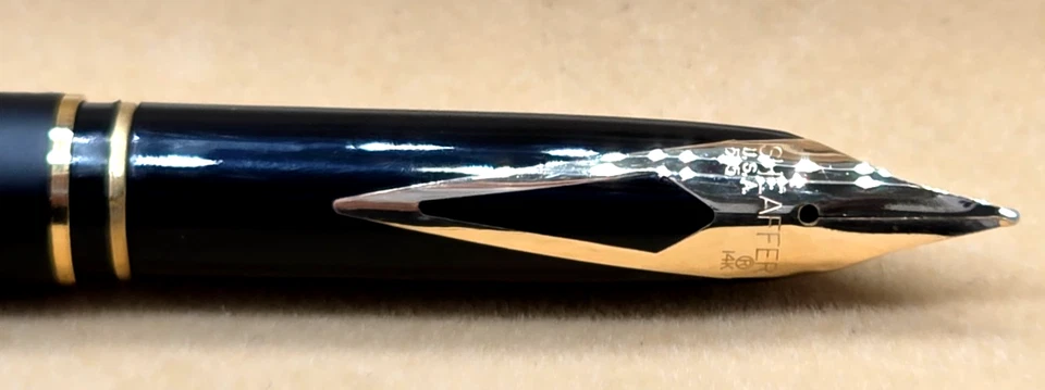 Pluma Estilográfica Burlington FP Sheaffer 1003 Targa Punto Blanco Negro Mate 14K 585 Nuevo en Caja Foto 2 de 4